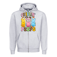Heather Grey chillin' with my peeps nurse Zipper Hoodie - Artiststas