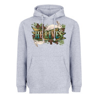 Heather Grey He lives Easter Heavyweight Hoodie - NancyCooperArtShop