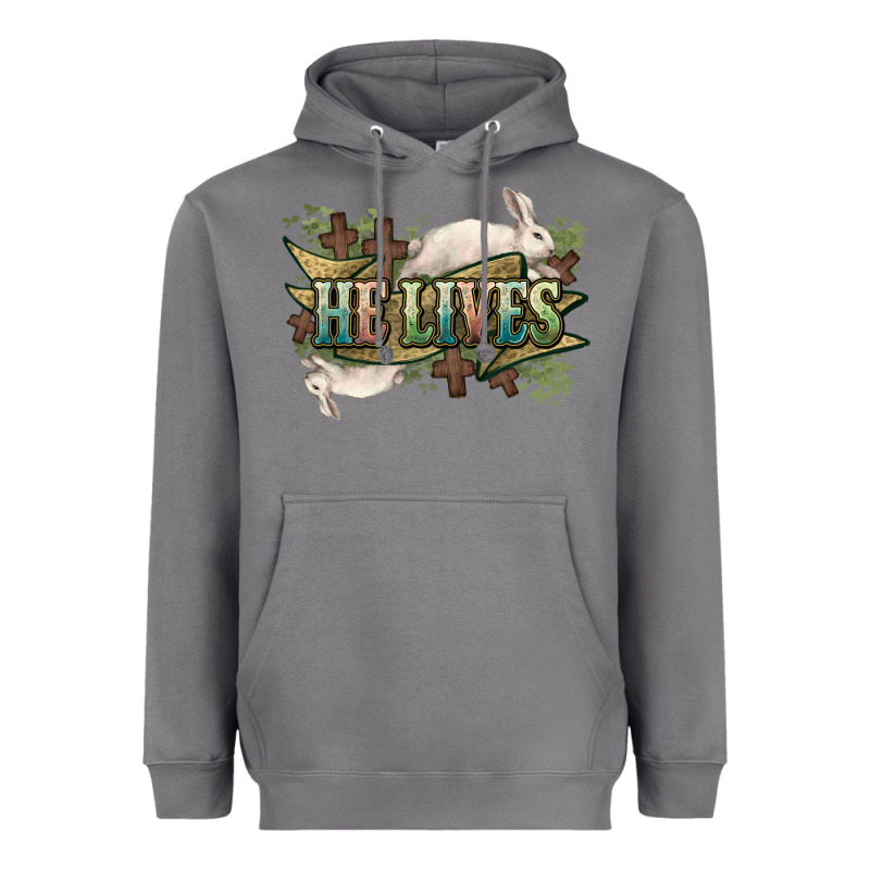 He Lives Easter Heavyweight Hoodie by NancyCooperArtShop | Teevron