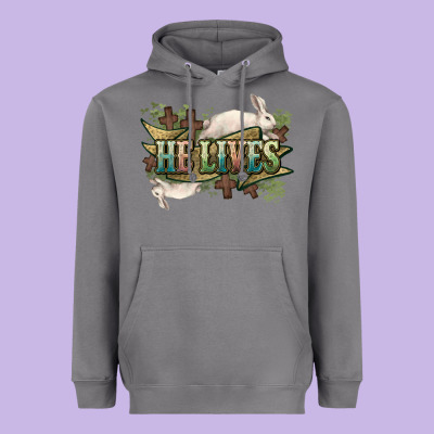 He Lives Easter Heavyweight Hoodie Designed By Nancycooperartshop