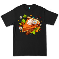 Black pumpkin pie with daisies and cinnamon Premium Tee - AdoDesignShop