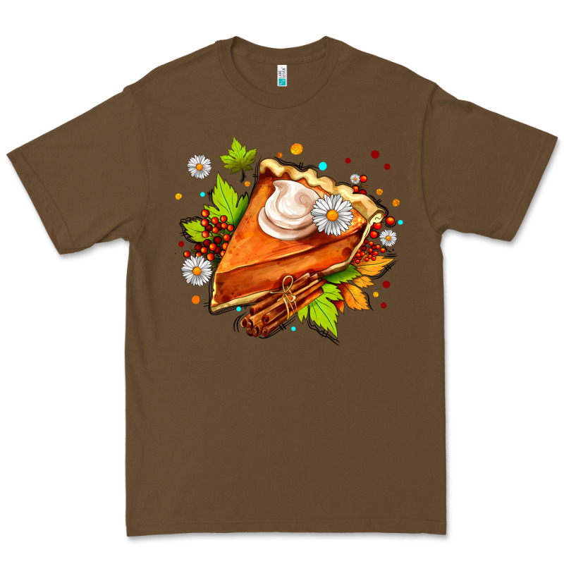 Pumpkin Pie With Daisies And Cinnamon Premium Tee by AdoDesignShop | Teevron