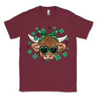 Burgundy st patrick's day cow Classic Tee - MaliasSmallBusiness