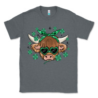 Charcoal Heather st patrick's day cow Classic Tee - MaliasSmallBusiness