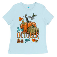 Baby Blue is it october yet Ladies Tee - HRA Design Shop