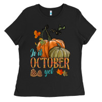 Black is it october yet Ladies Tee - HRA Design Shop