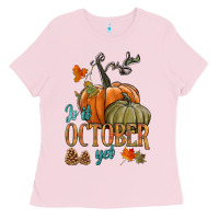 Bubblegum Pink is it october yet Ladies Tee - HRA Design Shop