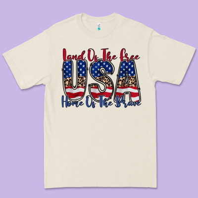 Land Of The Free Usa Premium Tee Designed By Racoondesign