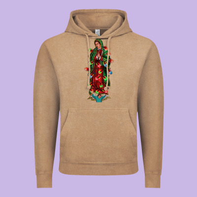 Our Lady Of Guadalupe Christmas Vintage Hoodie Designed By Jasminsmagicworld