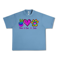 Pebble Blue Peace Love Pride Urban Heavy Tee - Jasminsmagicworld