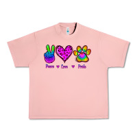 Salmon Peace Love Pride Urban Heavy Tee - Jasminsmagicworld