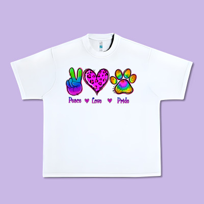 Peace Love Pride Urban Heavy Tee Designed By Jasminsmagicworld