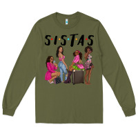 Army Green sista sisters afro black women Long Sleeve Tee - NancyCooperArtShop