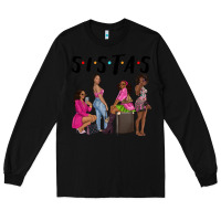 Black sista sisters afro black women Long Sleeve Tee - NancyCooperArtShop