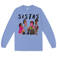 Colony Blue sista sisters afro black women Long Sleeve Tee - NancyCooperArtShop