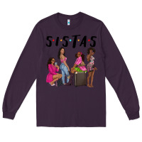 Plum sista sisters afro black women Long Sleeve Tee - NancyCooperArtShop