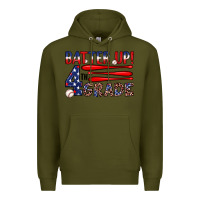 Army Green batter up 4th grade Premium Hoodie - JahusDesignShop