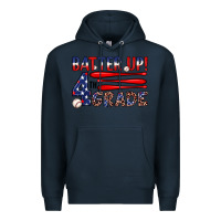 Navy batter up 4th grade Premium Hoodie - JahusDesignShop