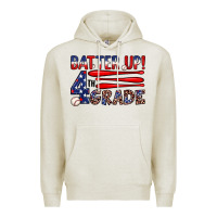 Oatmeal Heather batter up 4th grade Premium Hoodie - JahusDesignShop