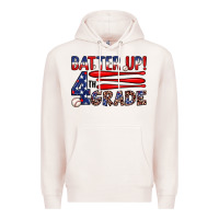 Pale Pink batter up 4th grade Premium Hoodie - JahusDesignShop