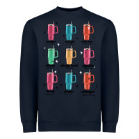 Navy coffee thermos Heavyweight Sweatshirt - MaliasSmallBusiness