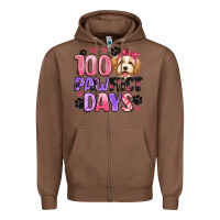 Chestnut 100 pawfect days Zipper Hoodie - Artiststas