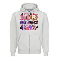 Dove Grey 100 pawfect days Zipper Hoodie - Artiststas