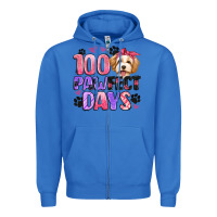 True Royal 100 pawfect days Zipper Hoodie - Artiststas