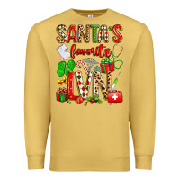 Antique Gold santa's favorite lvn Premium Sweatshirt - texasbilliewilder