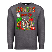 Charcoal Heather santa's favorite lvn Premium Sweatshirt - texasbilliewilder