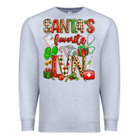 Heather Grey santa's favorite lvn Premium Sweatshirt - texasbilliewilder
