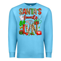 Ocean Blue santa's favorite lvn Premium Sweatshirt - texasbilliewilder