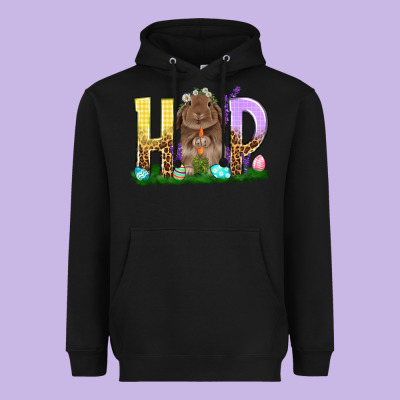 Hop Rabbit Heavyweight Hoodie Designed By Nancycooperartshop