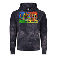 Cloud Black sunflower love autism awareness Vintage Hoodie - BarkalooDesign