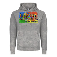 Cloud Rock sunflower love autism awareness Vintage Hoodie - BarkalooDesign