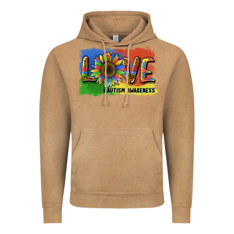 Sunflower Love Autism Awareness Vintage Hoodie by BarkalooDesign | Teevron