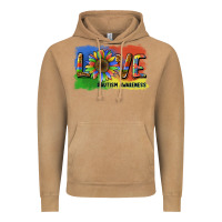 Vintage Camel sunflower love autism awareness Vintage Hoodie - BarkalooDesign