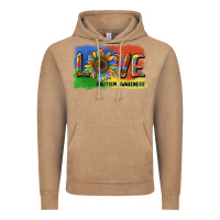 Vintage Coffee sunflower love autism awareness Vintage Hoodie - BarkalooDesign