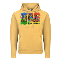 Vintage Mustard sunflower love autism awareness Vintage Hoodie - BarkalooDesign