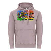 Vintage Zinc sunflower love autism awareness Vintage Hoodie - BarkalooDesign