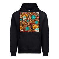 Black western aztec bull skull seamless pattern Urban Hoodie - FaDigitalArtStudio