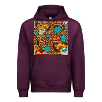 Mauve Wine western aztec bull skull seamless pattern Urban Hoodie - FaDigitalArtStudio