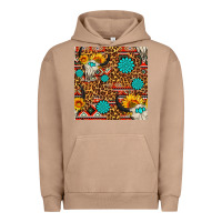 Pigment Burro western aztec bull skull seamless pattern Urban Hoodie - FaDigitalArtStudio