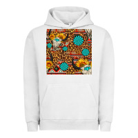 Pigment Lunar Rock western aztec bull skull seamless pattern Urban Hoodie - FaDigitalArtStudio