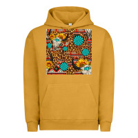 Pigment Peanut Butter western aztec bull skull seamless pattern Urban Hoodie - FaDigitalArtStudio