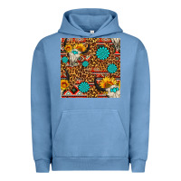 Western Aztec Bull Skull Seamless Pattern Urban Hoodie | Teevron