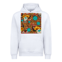 White western aztec bull skull seamless pattern Urban Hoodie - FaDigitalArtStudio