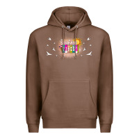 Chestnut summer vibes with birds Premium Hoodie - TumblerDesignByShophia