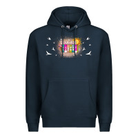 Navy summer vibes with birds Premium Hoodie - TumblerDesignByShophia