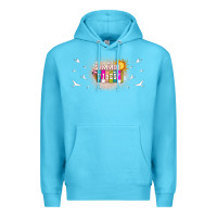 Ocean Blue summer vibes with birds Premium Hoodie - TumblerDesignByShophia